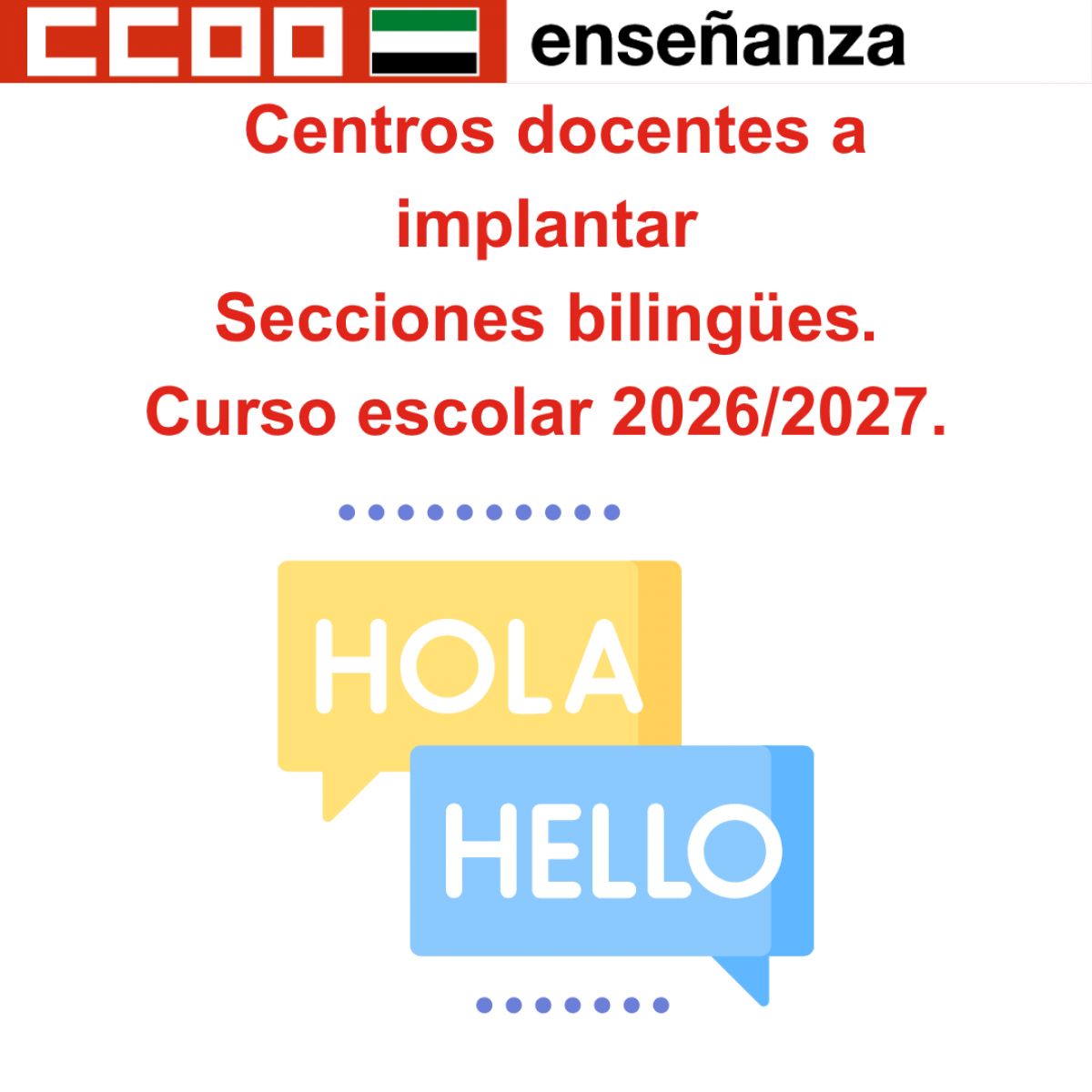 Secciones bilingües.