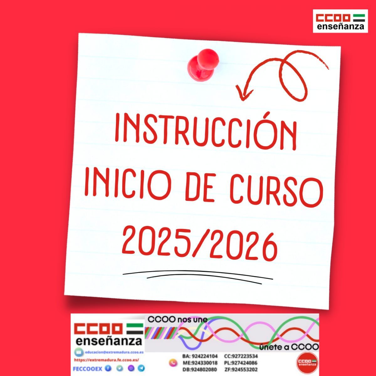 INSTRUCCIN INICIO DE CURSO 2025/2026