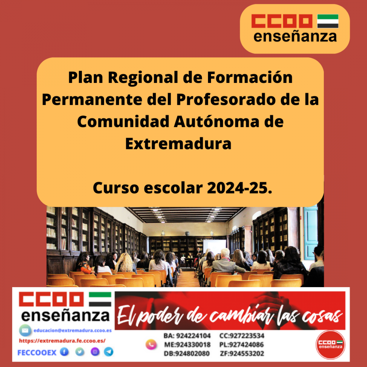 Plan Regional de Formacin Permanente del Profesorado de la Comunidad Autnoma de Extremadura, curso 2024-2025.