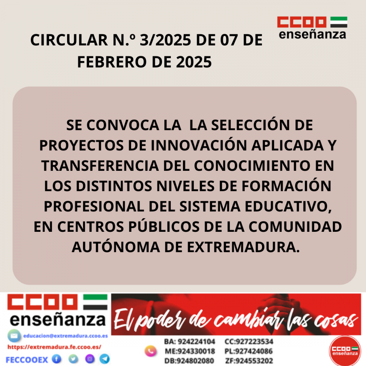 Seleccin de proyectos de innovacin aplicada y transferencia del Conocimiento en FP