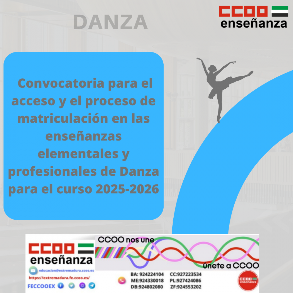 Convocatoria Danza curso 2025-26