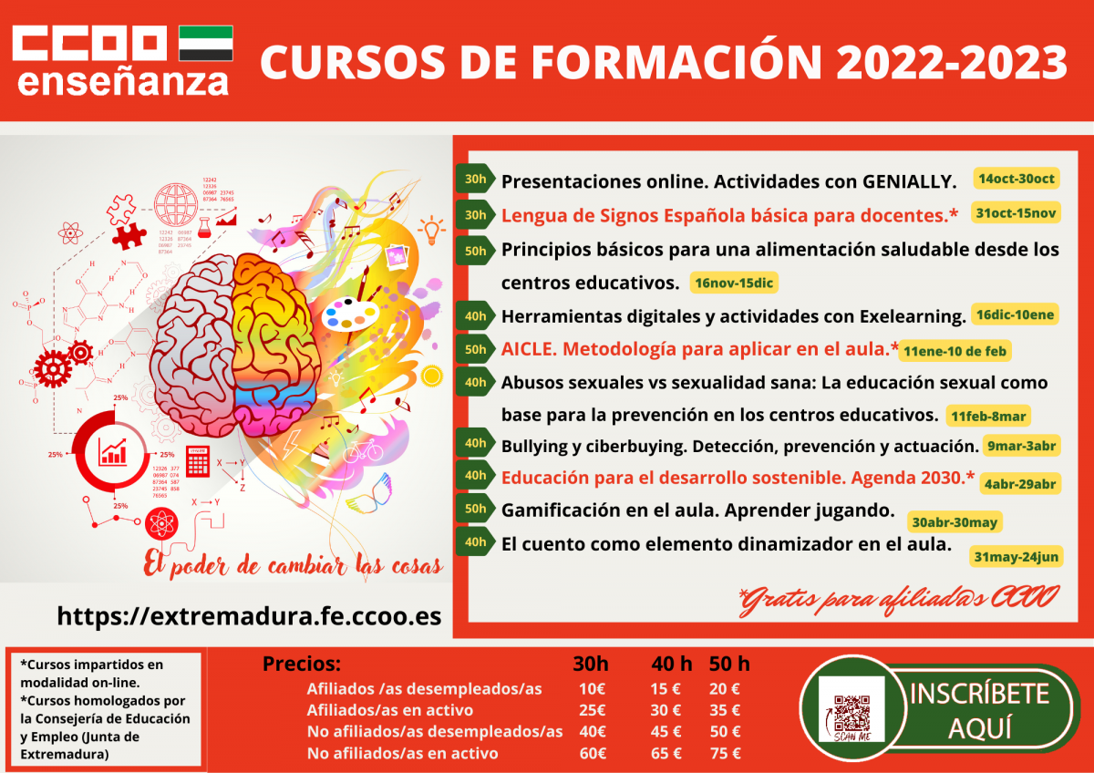 Cursos FECCOO-Extremadura 2022-2023