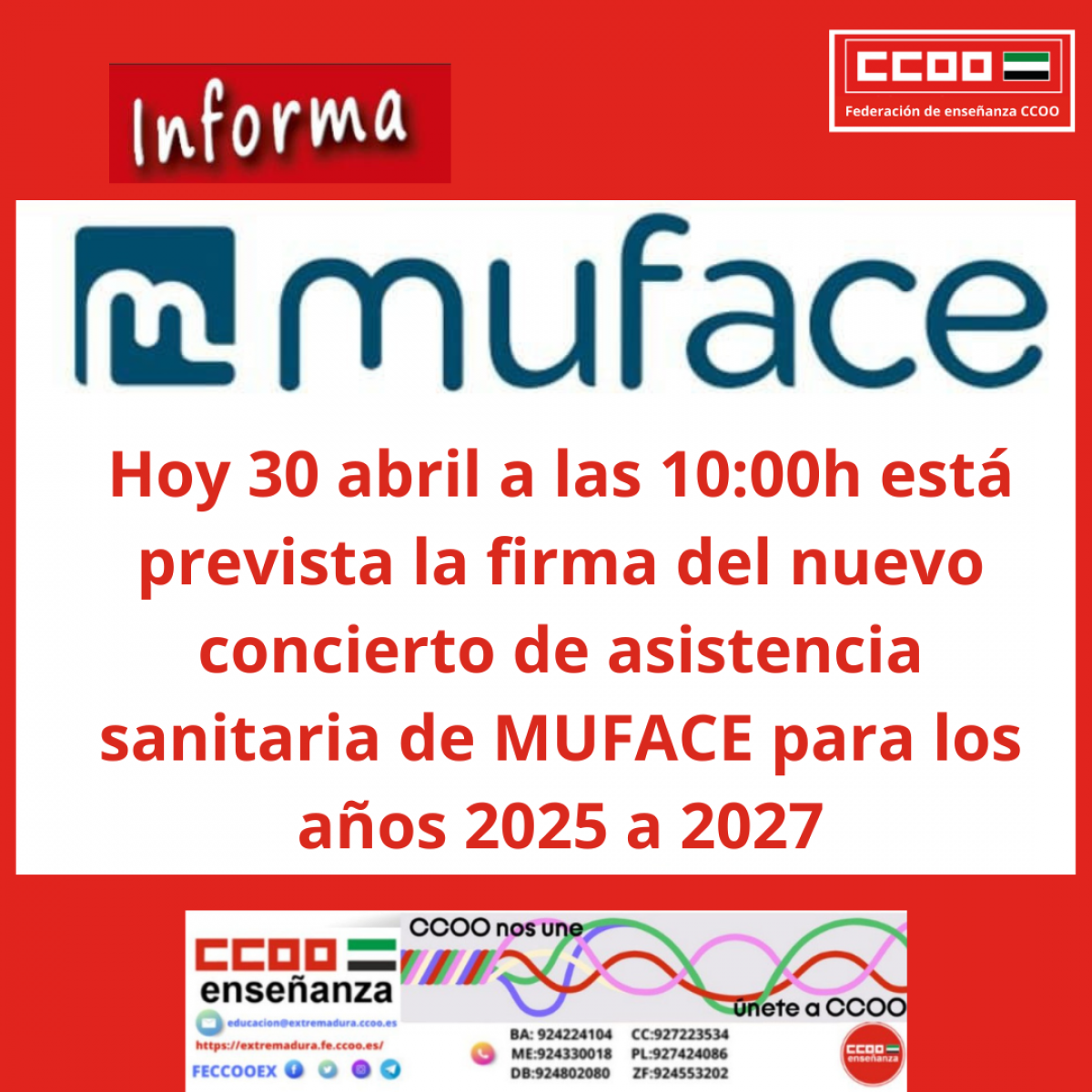 Muface. firma de concierto