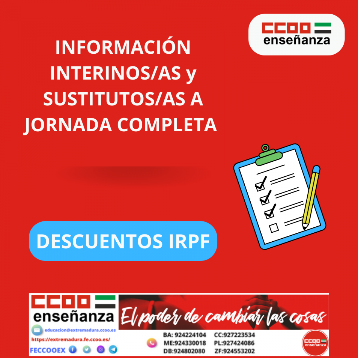 DESCUENTOS IRPF INTERINOS/AS