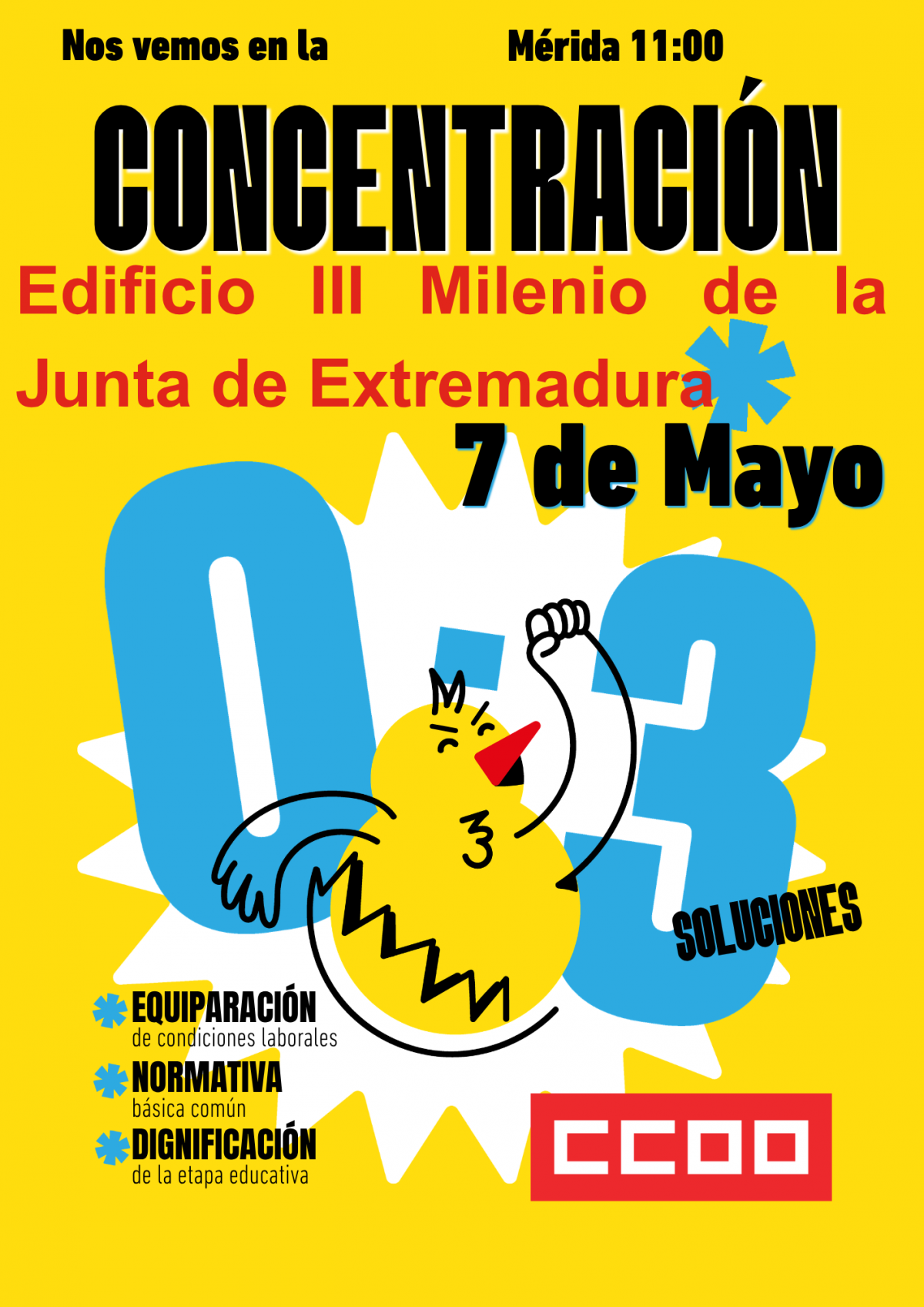 Movilización estatal del 0-3: huelga general de 24 horas el 7 de mayo