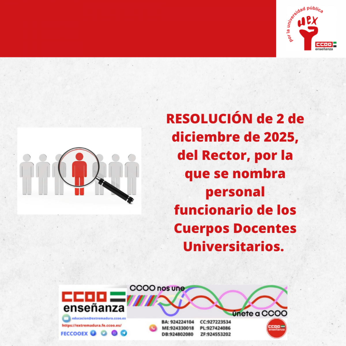 Nombramiento personal funcionario Cuerpos Docentes Universitarios