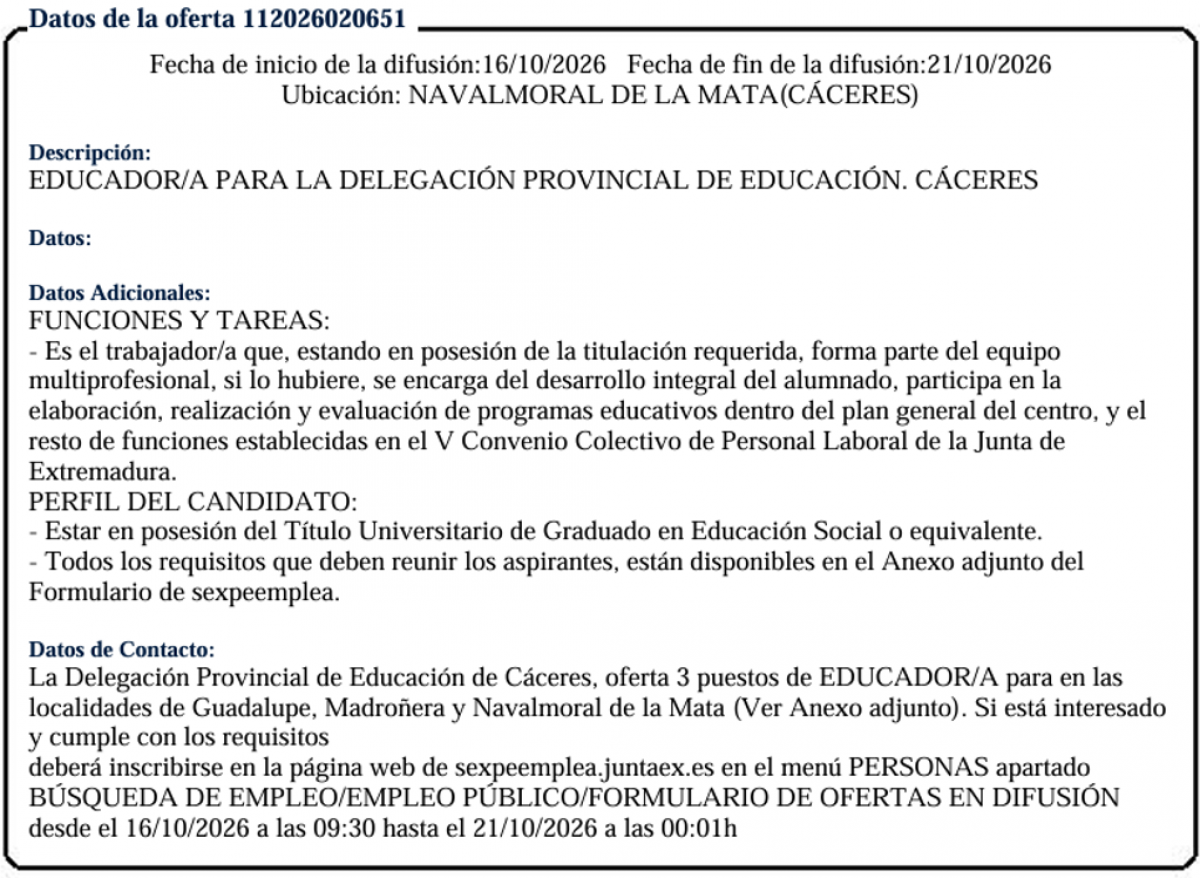 Educador/a.