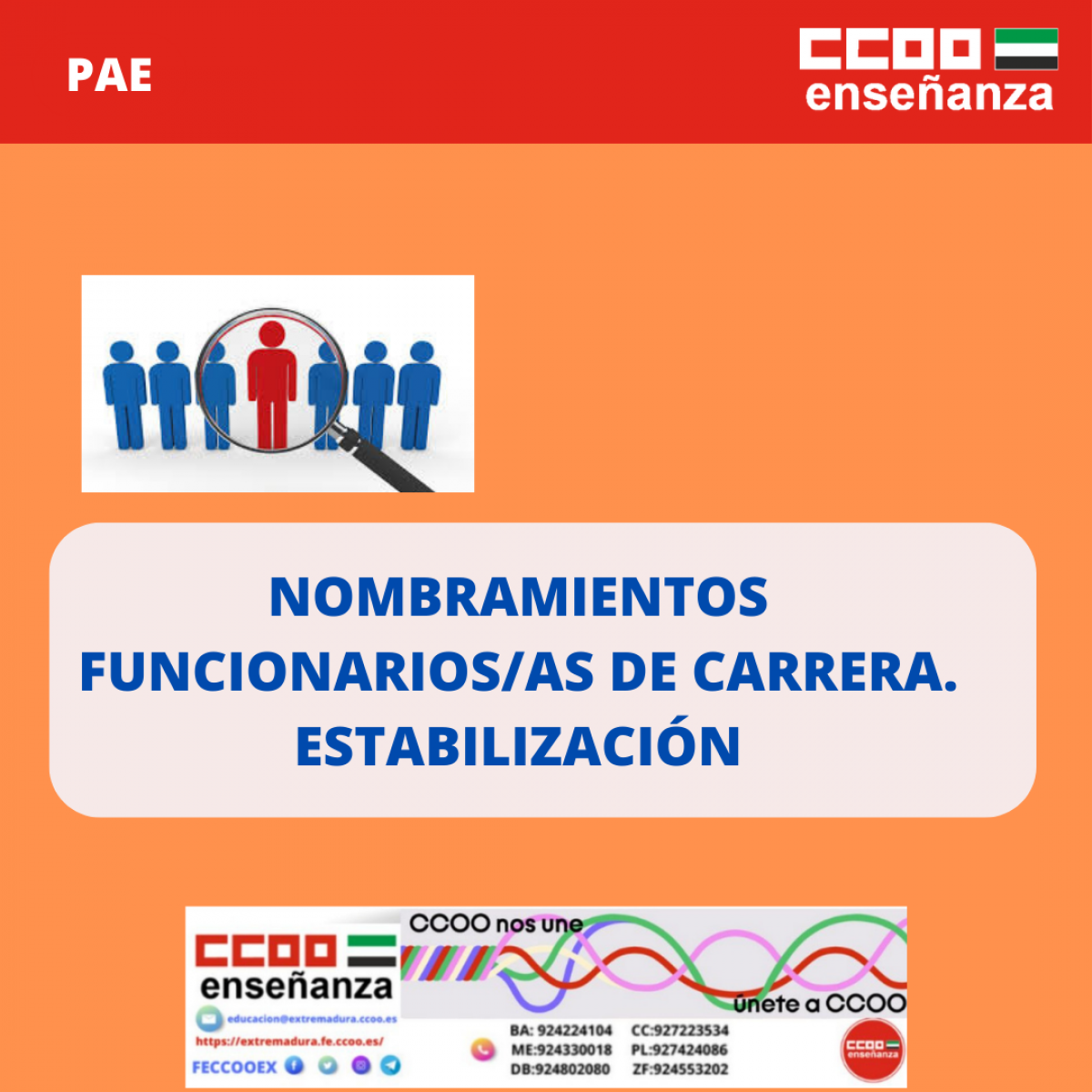Nombramiento funcionarios/as de carrera. Estabilización