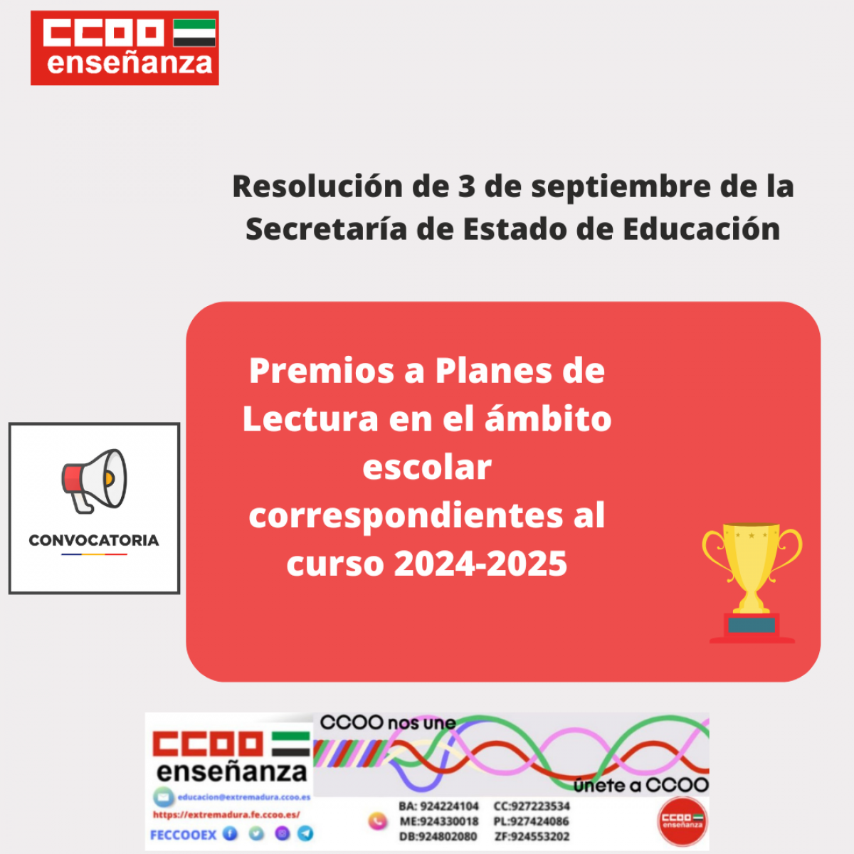 Premios Planes de Lectura en mbito escolar