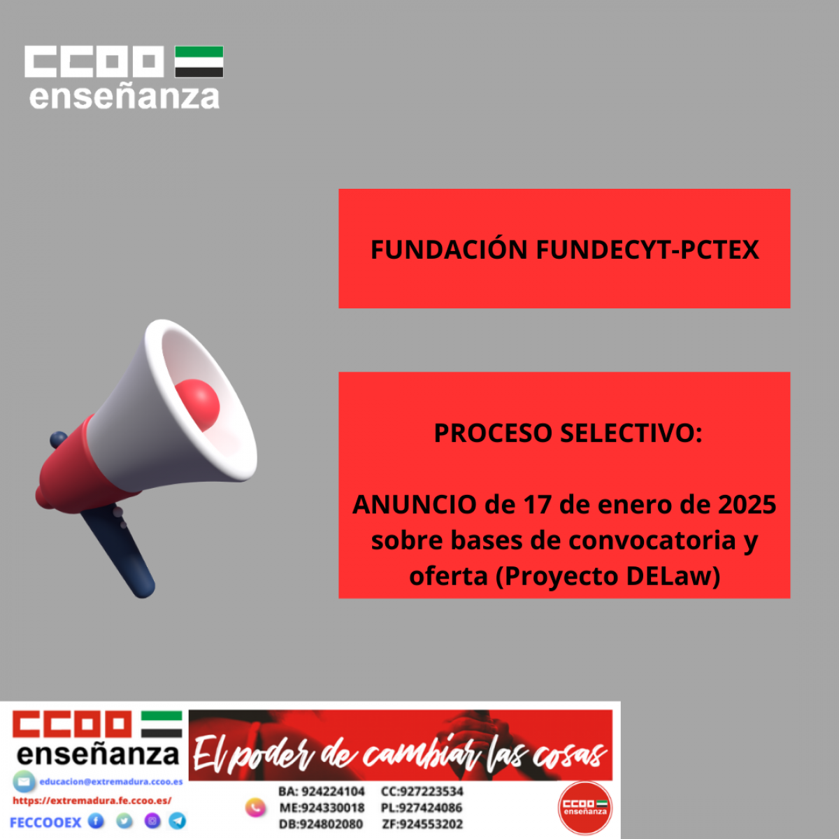 Proceso selectivo. Fundacin FUNDECYT-PCTEX