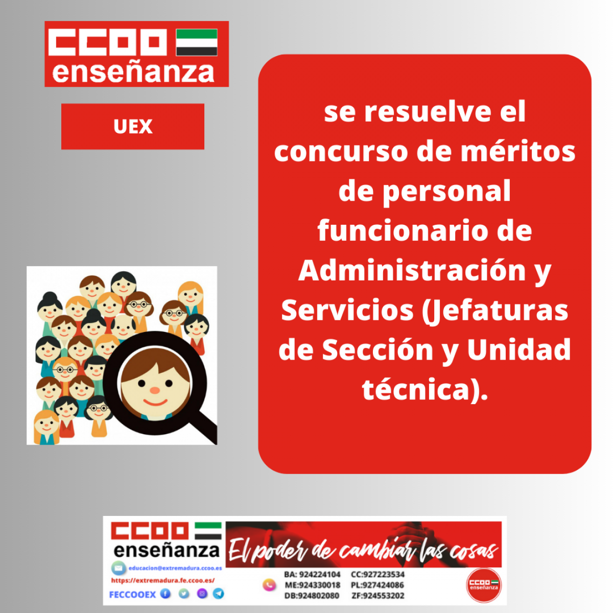 Resolucion concurso de meritos uex