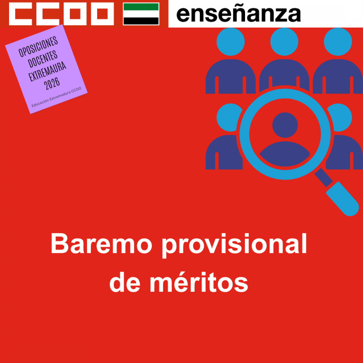 Baremo provisional de méritos