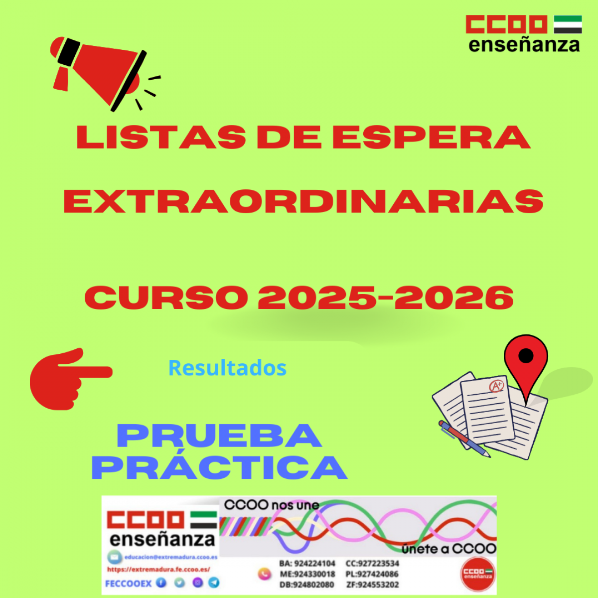 Resultado prueba práctica lists extraordinarias 2025/2026
