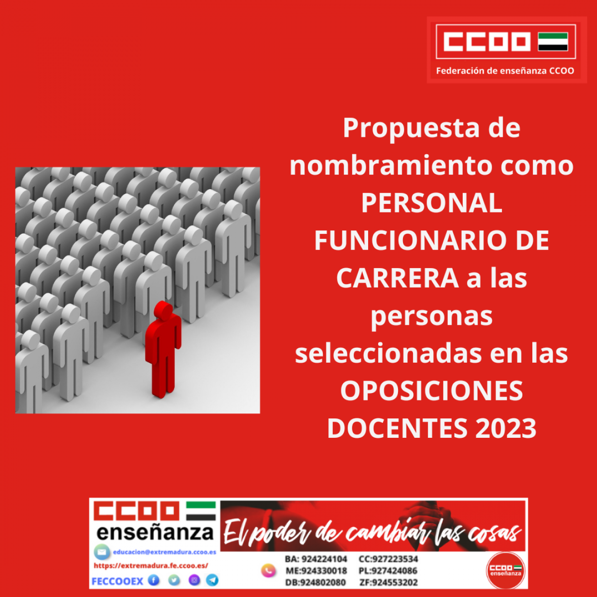 Propuesta de nombramiento de personal funcionario de carrera. opos 2023