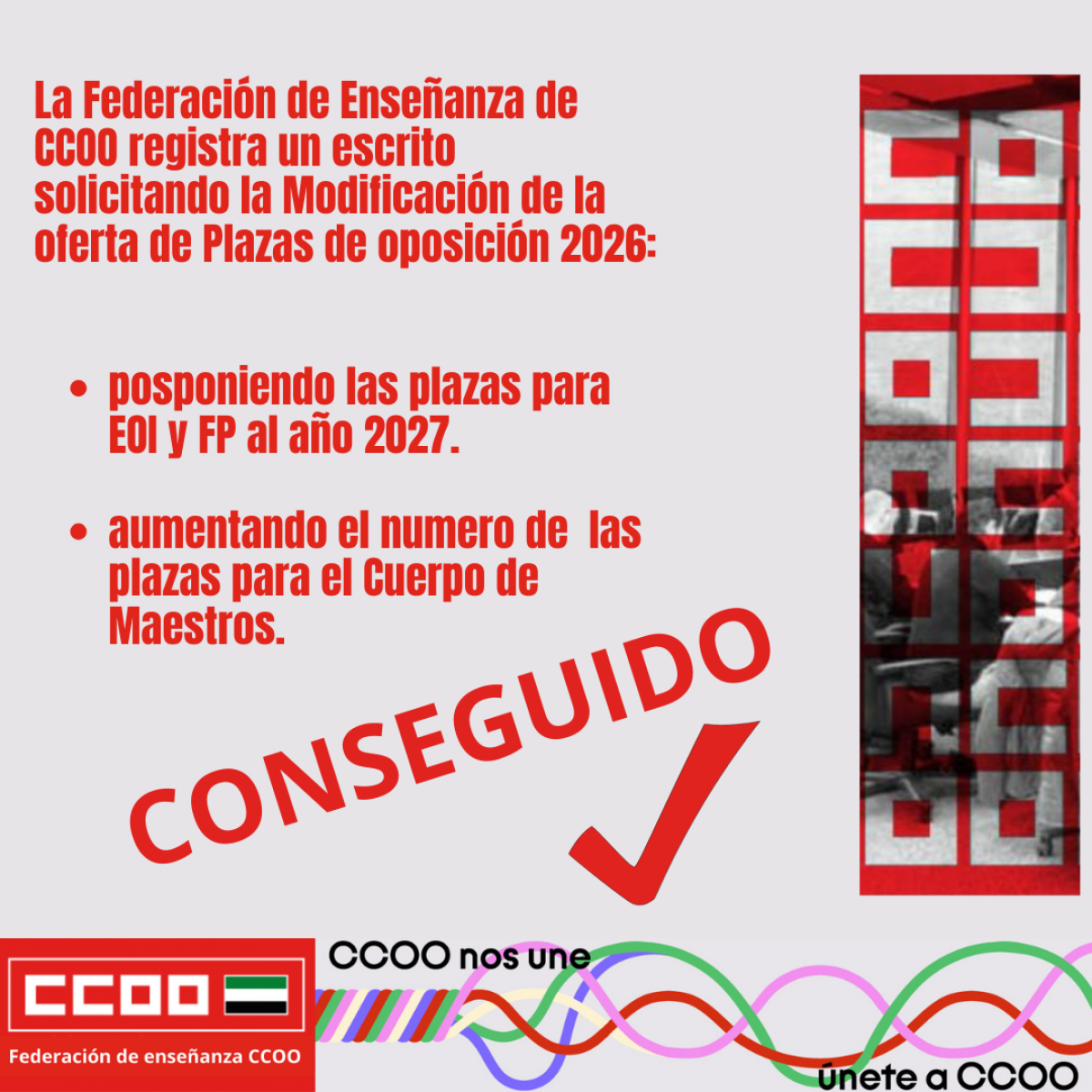 CONSEGUIDO CAMBIO EN LAS OPOSICIONES 2026