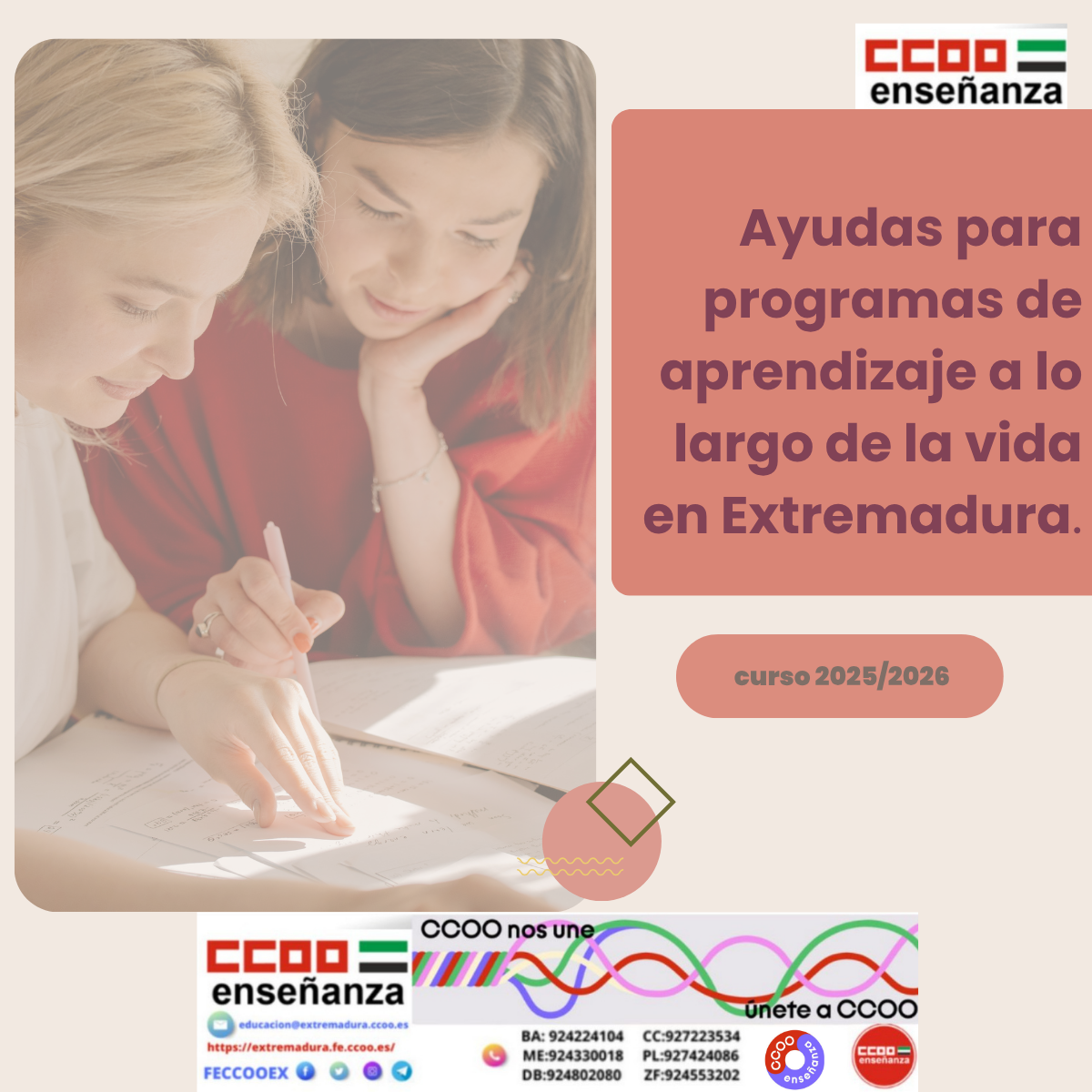 Ayudas para progrmas de aprendizaje a lo largo de la vida en Extremadura