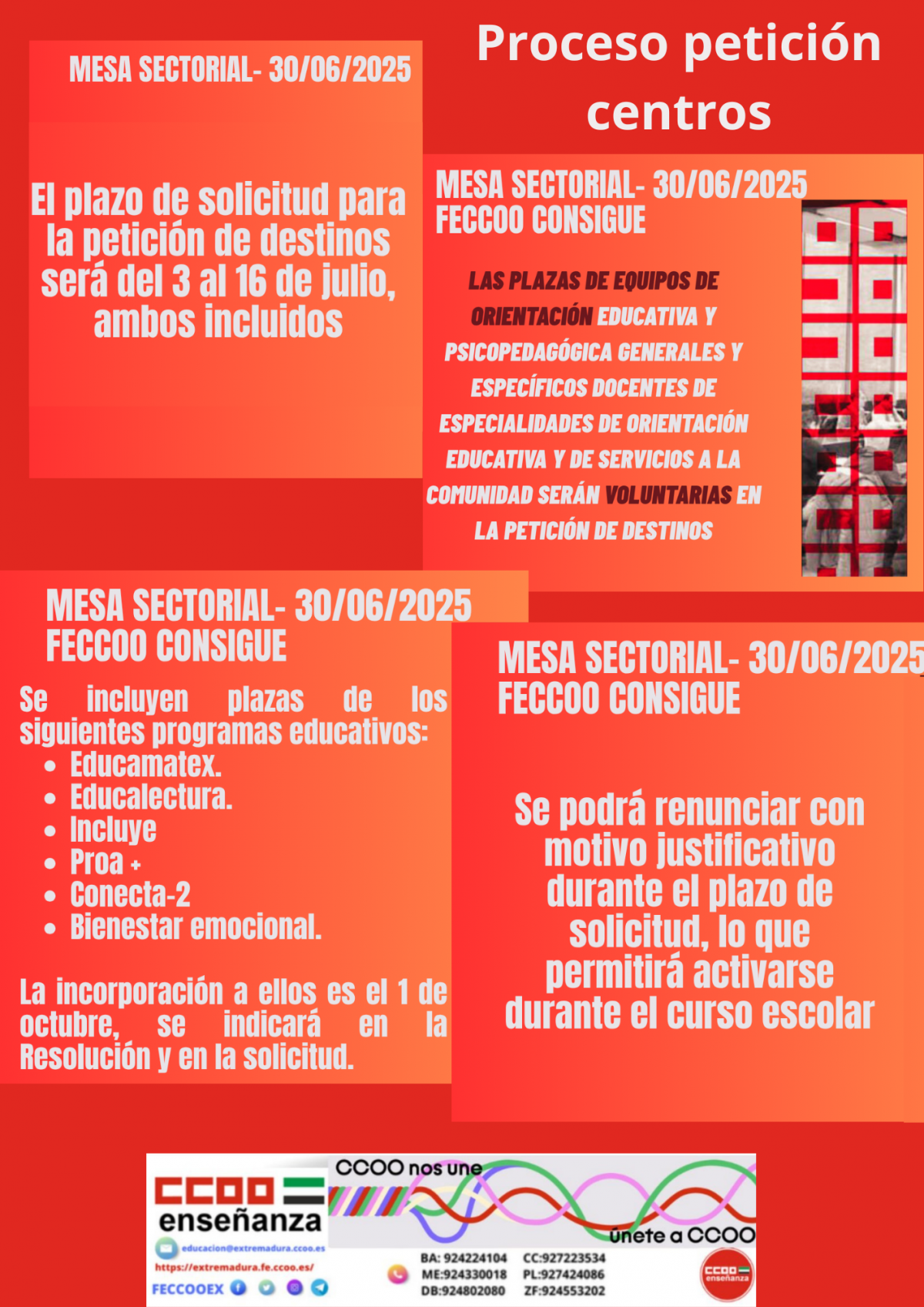 Novedades PROCESO DE PETICION DE DESTINOS