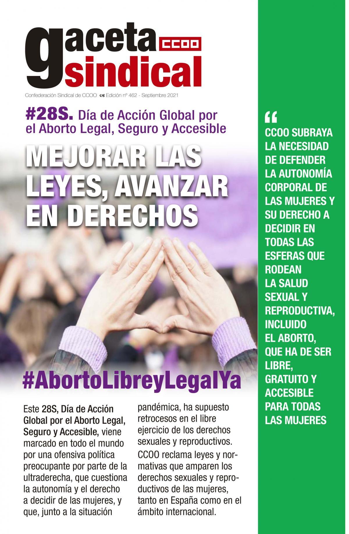 Gaceta Sindical. #28S. Día de Acción Global por el Aborto Legal, Seguro y Accesible.