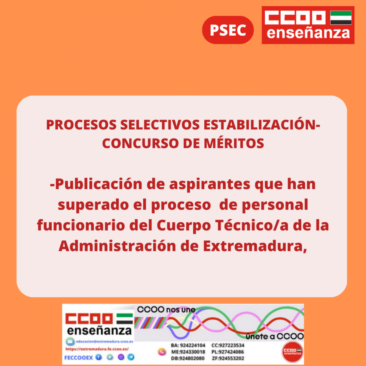 Procesos selectivos estabilizacin concurso de mritos