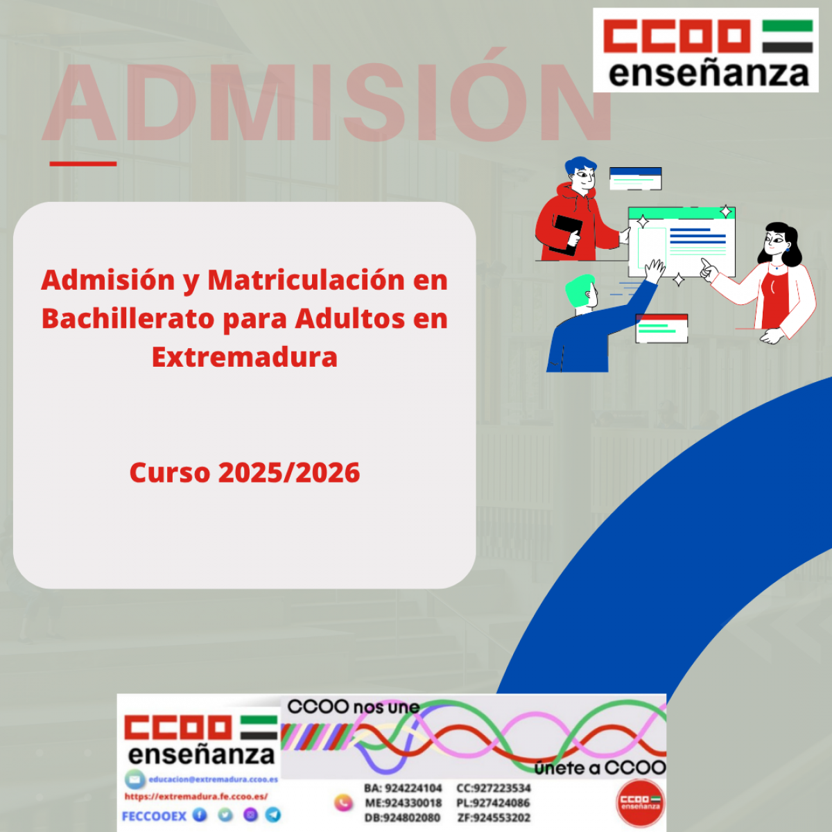 Amision y matriculacin bachillerato adultos