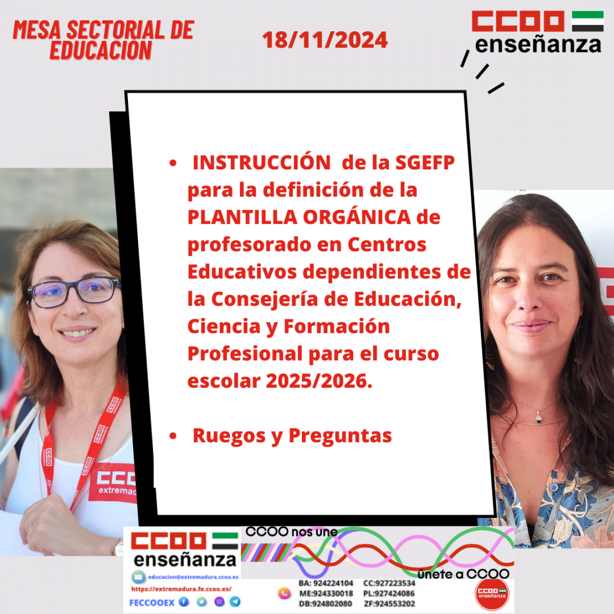 MESA SECTORIAL EDUCACION 18/11/2024