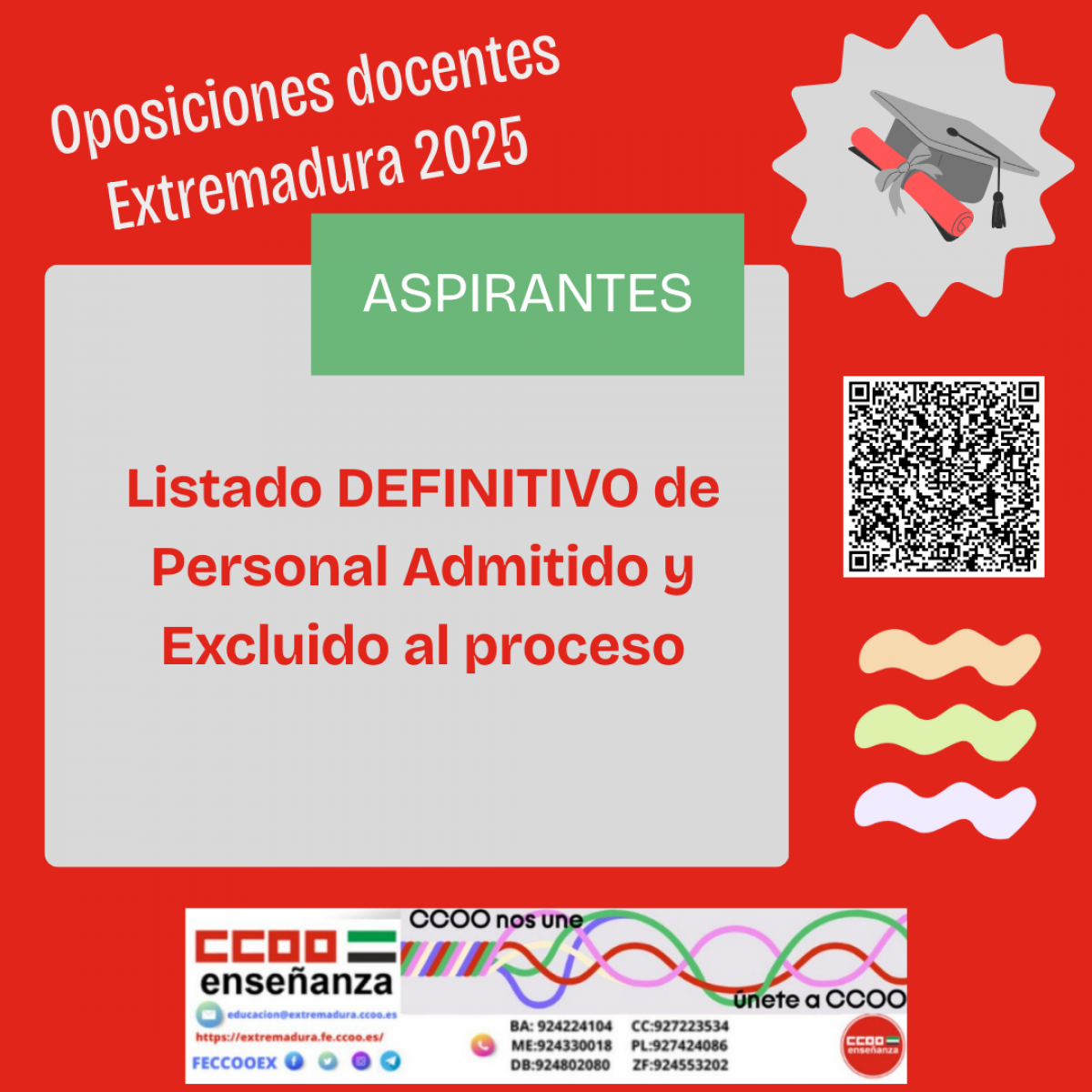 Listado definitivo de admitidos y excludos al proceso oposicin 2025