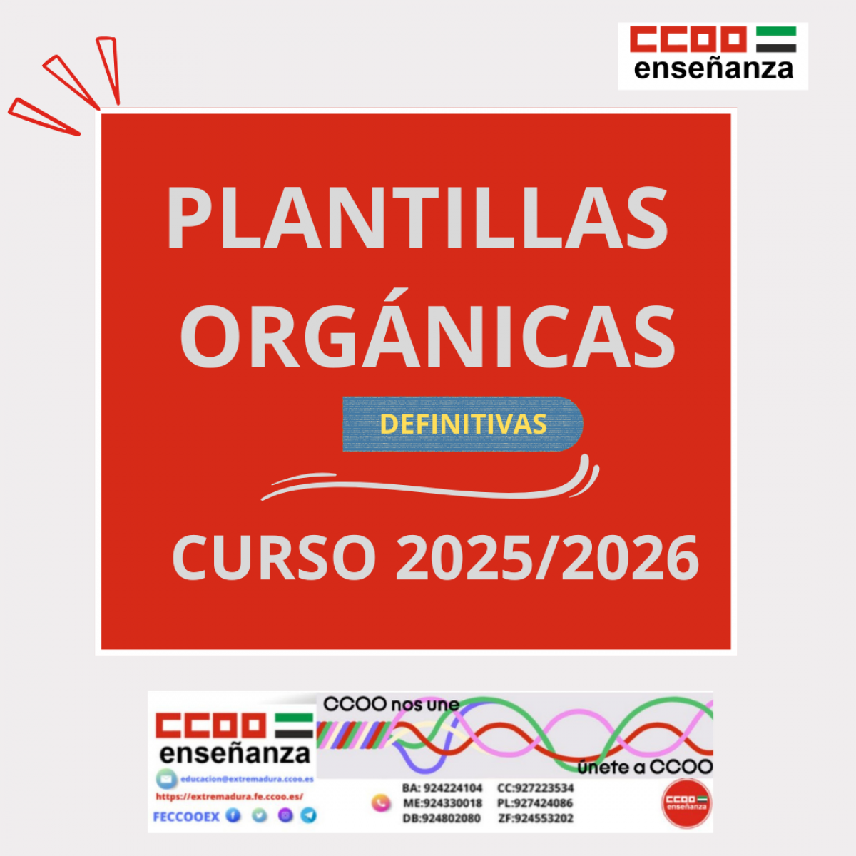 Plantillas orgnicas definitivas 2025/2026