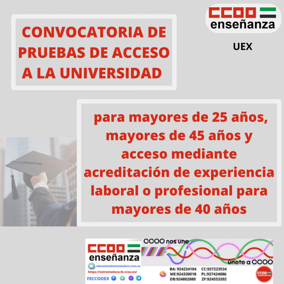 convocatoria acceso universidad