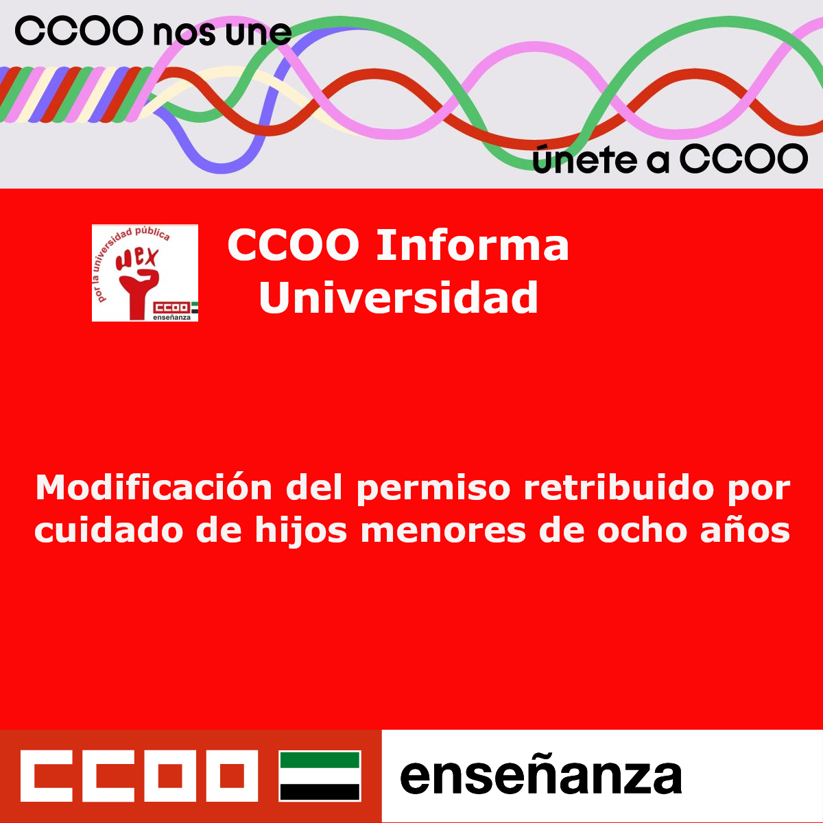 Modificación del permiso retribuido por cuidado de hijos menores de ocho años