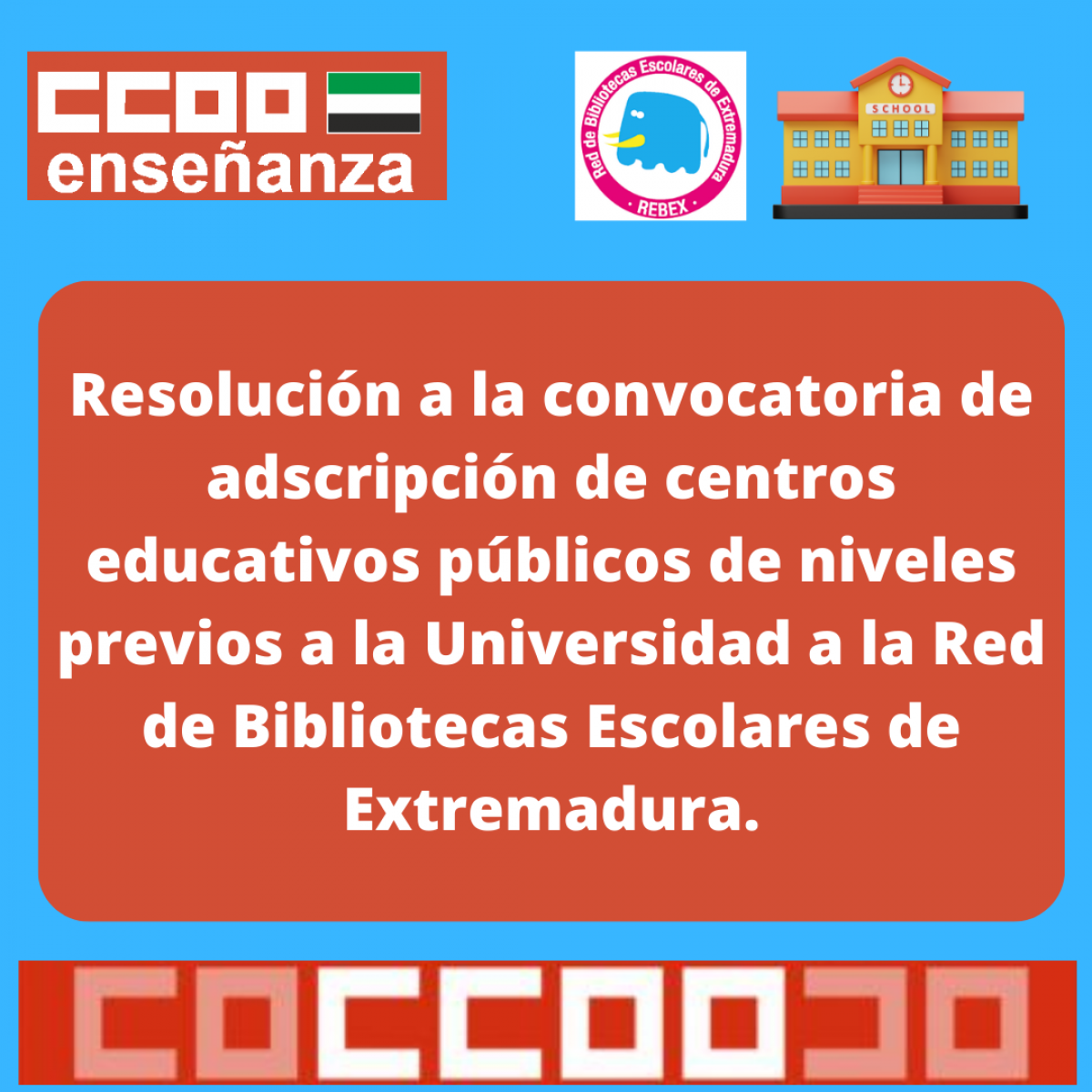 Convocatoria Adscrición centros públicos a REBEX