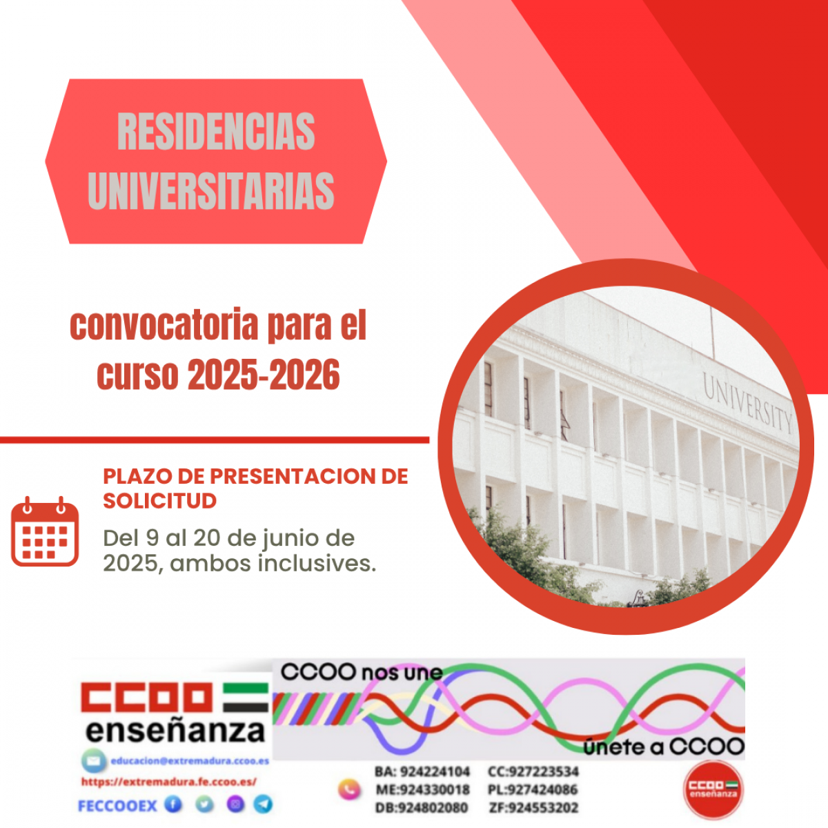 REsidencias universitarias curso 2025-2026