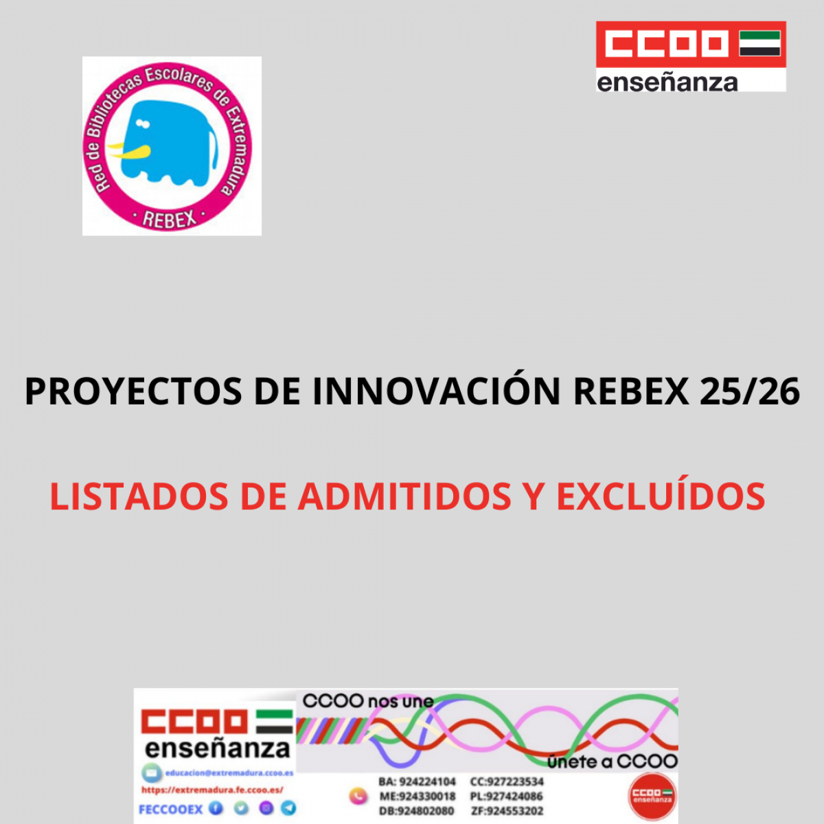 Admitidos y excluidos REBEX