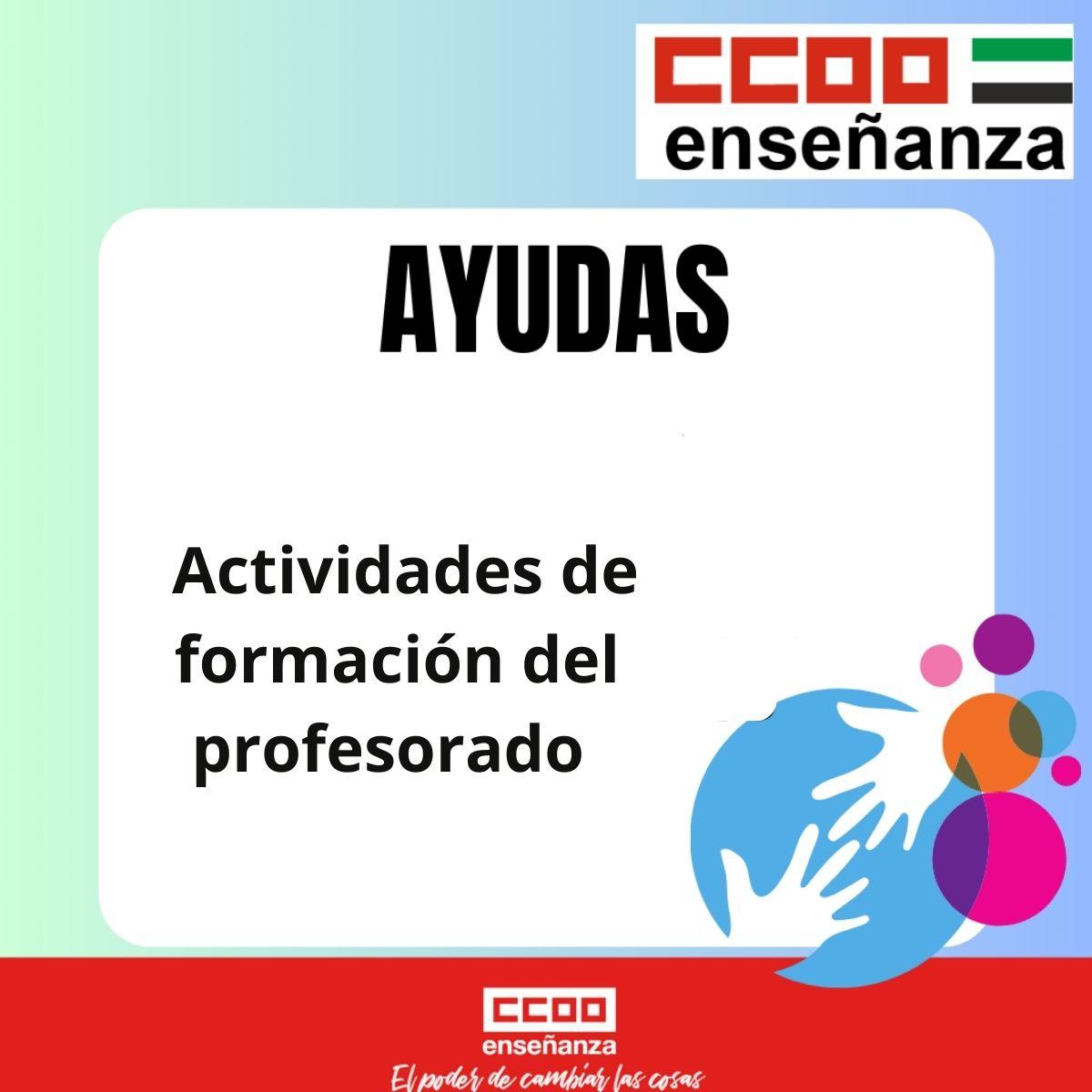 AYUDAS ACTIVIDADES FORMACION PROFESORADO