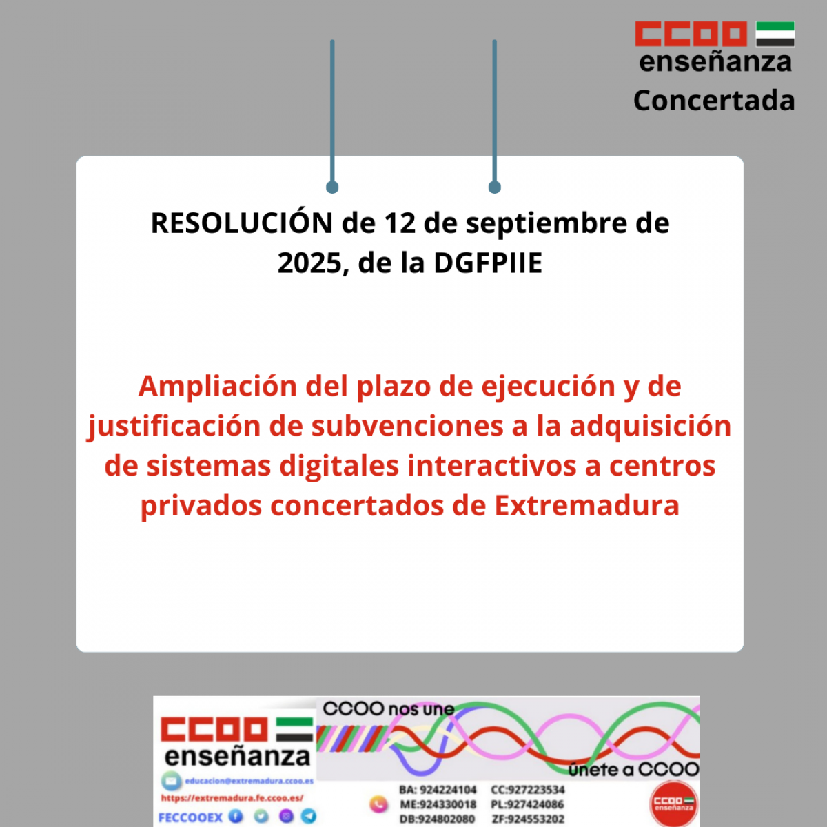 Ampliación plazo centros concertados