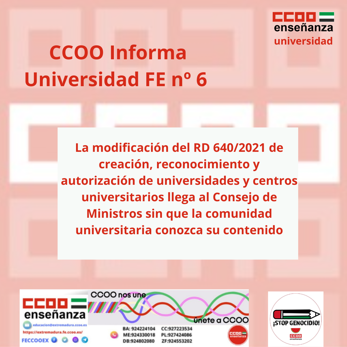 CCOO Universidad nº6