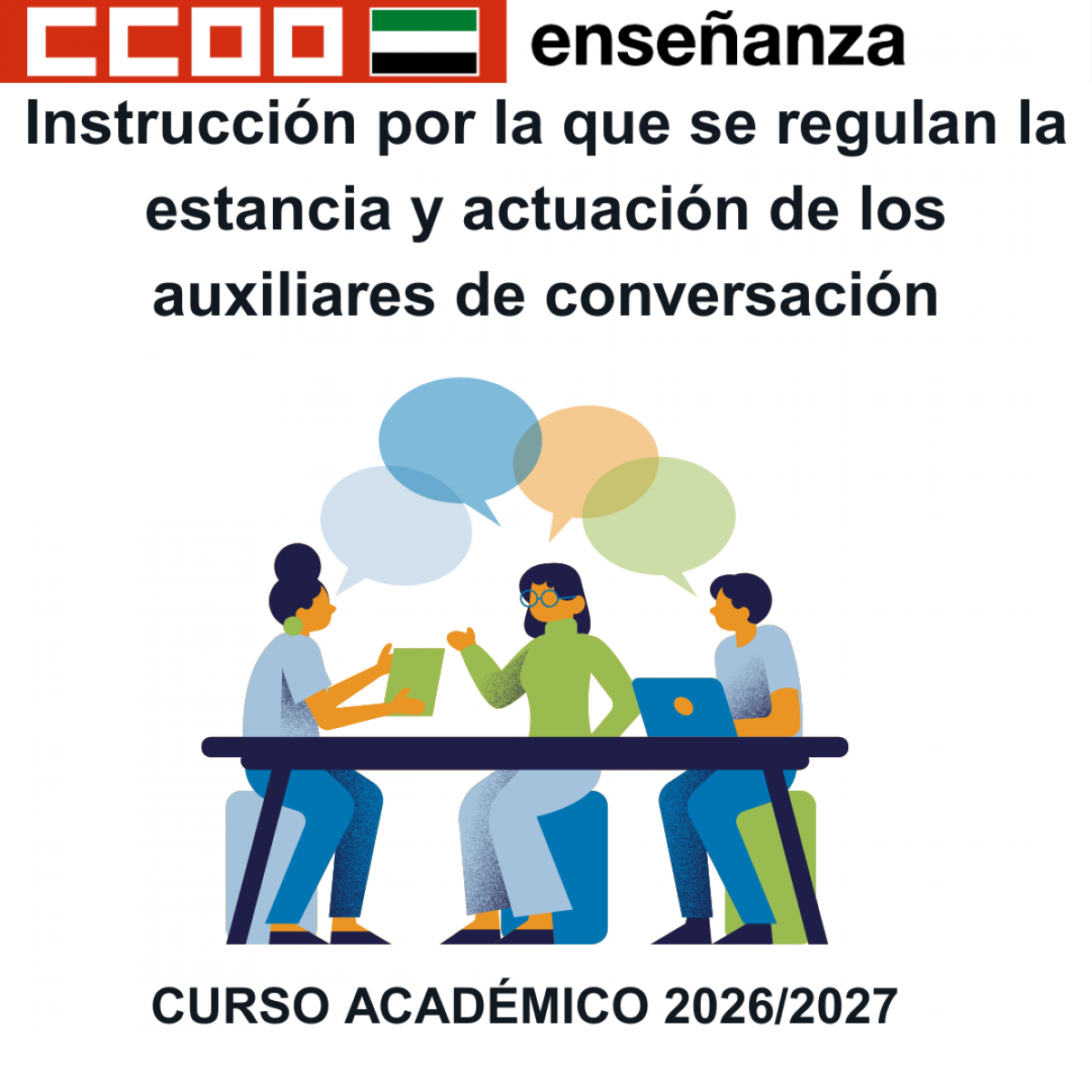 Instrucción por la que se regulan la estancia y actuación de los auxiliares de conversación