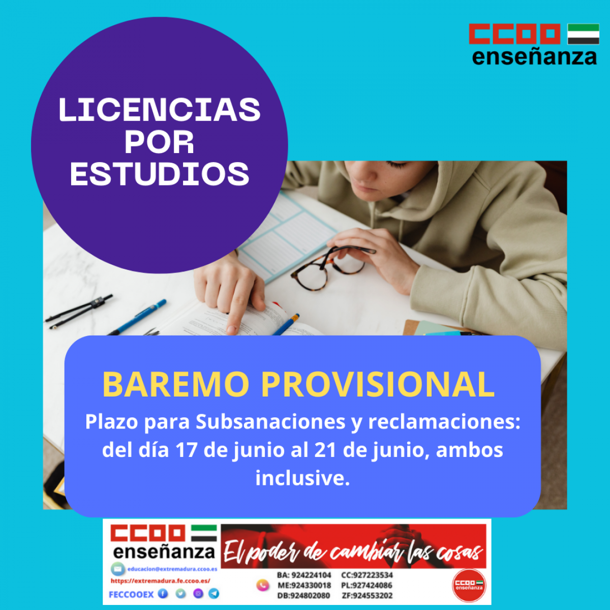 Baremo provisional licencias por estudios