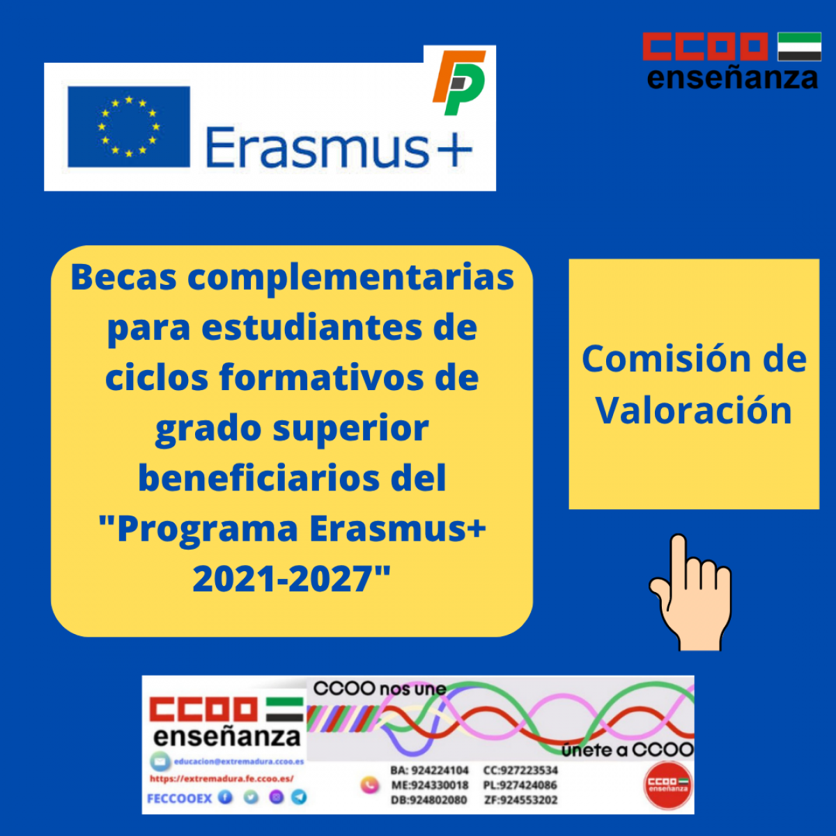 Comision valoracin becas estudiantes programa Erasmus+