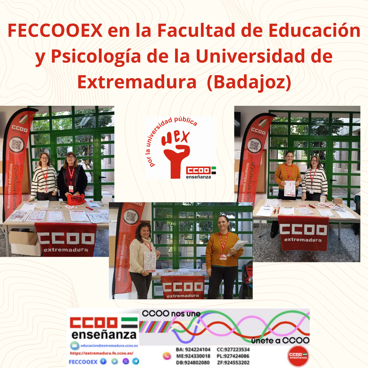 Feccoo ex en la Facultad de Educación y Psicología de Uex