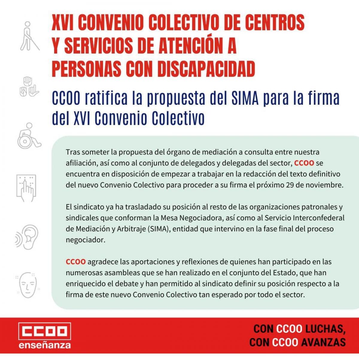 XVI convenio colectivo de centros y servicios de atencin a personas con discapacidad