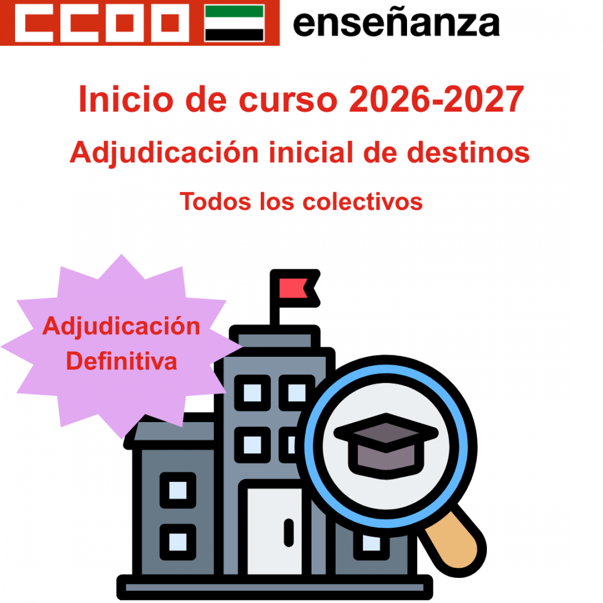 Adjudicación inicial de destinos. Carácter definitivo.