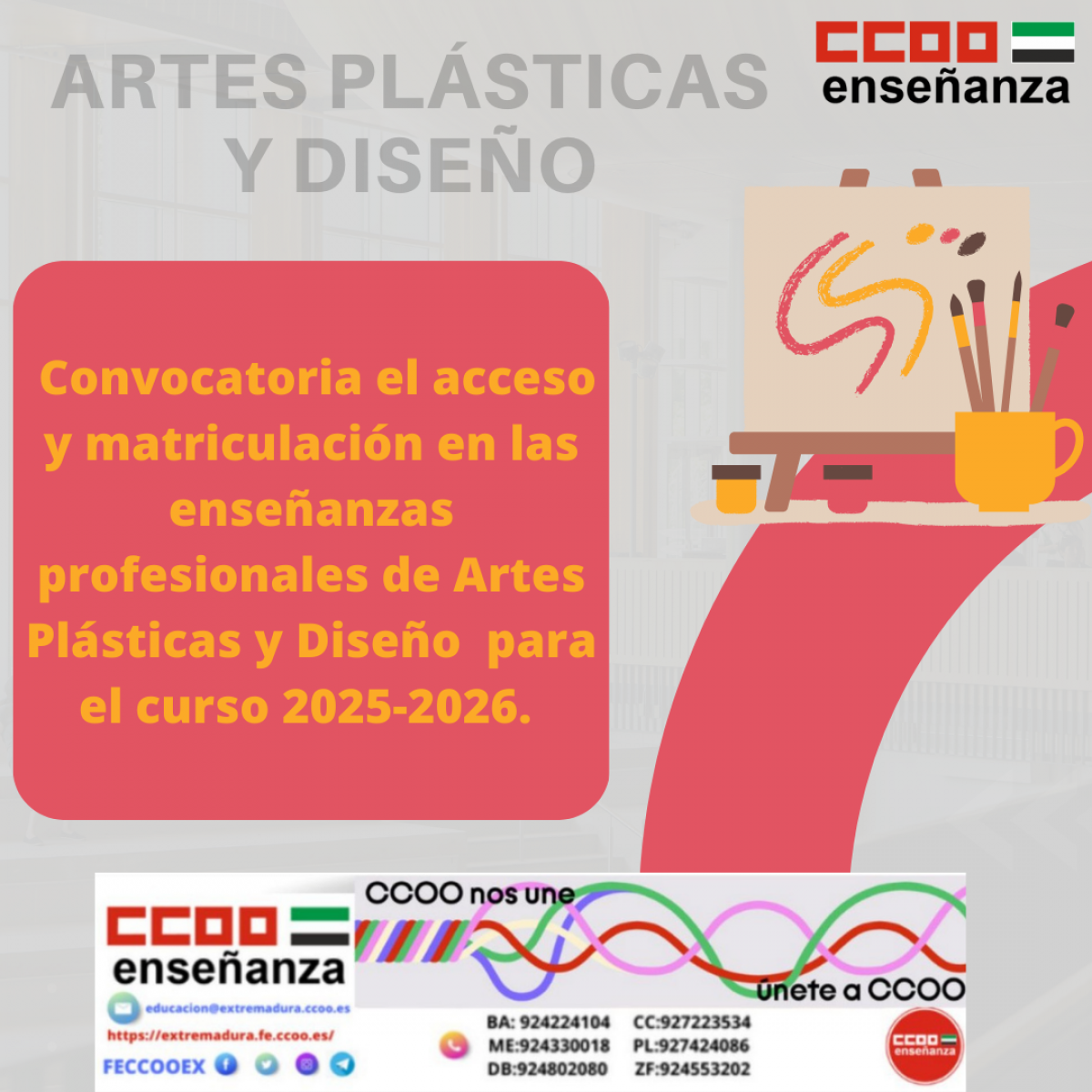 Acceso y matriculacin Artes plsticas y diseo