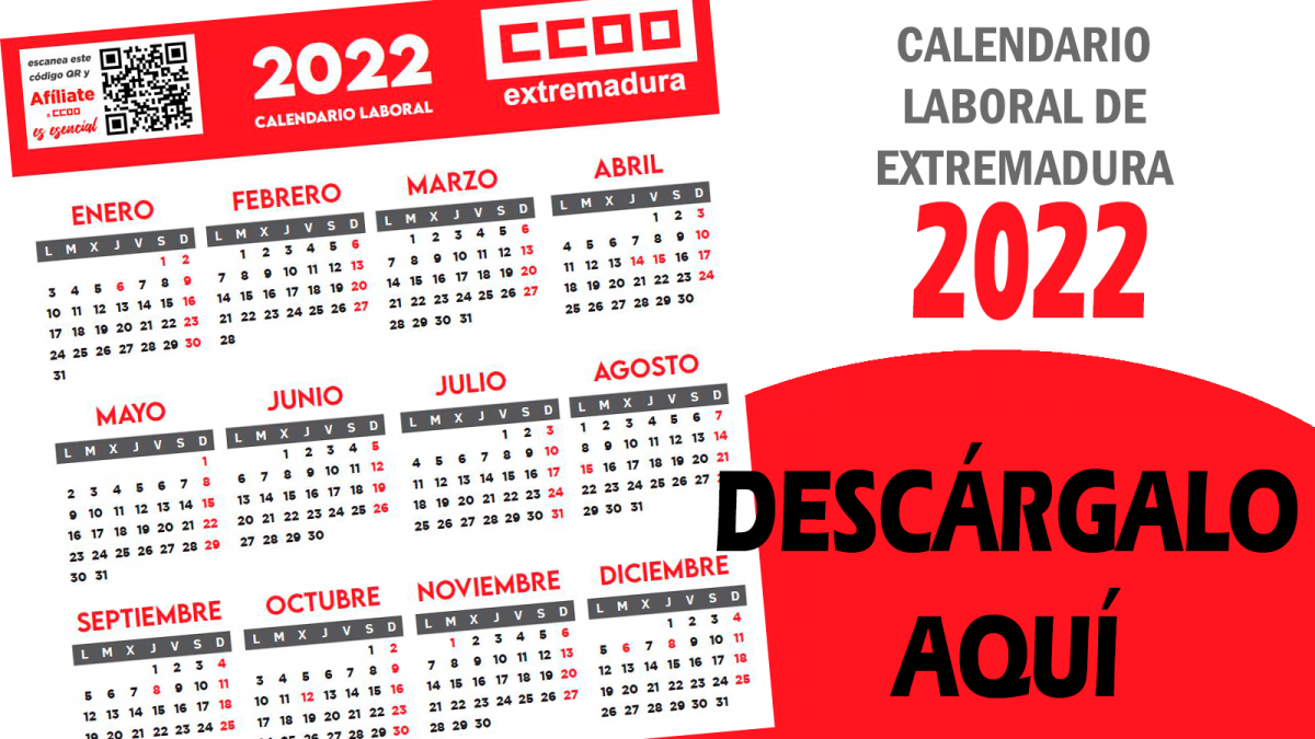 Calendario Laboral Extremadura 2022