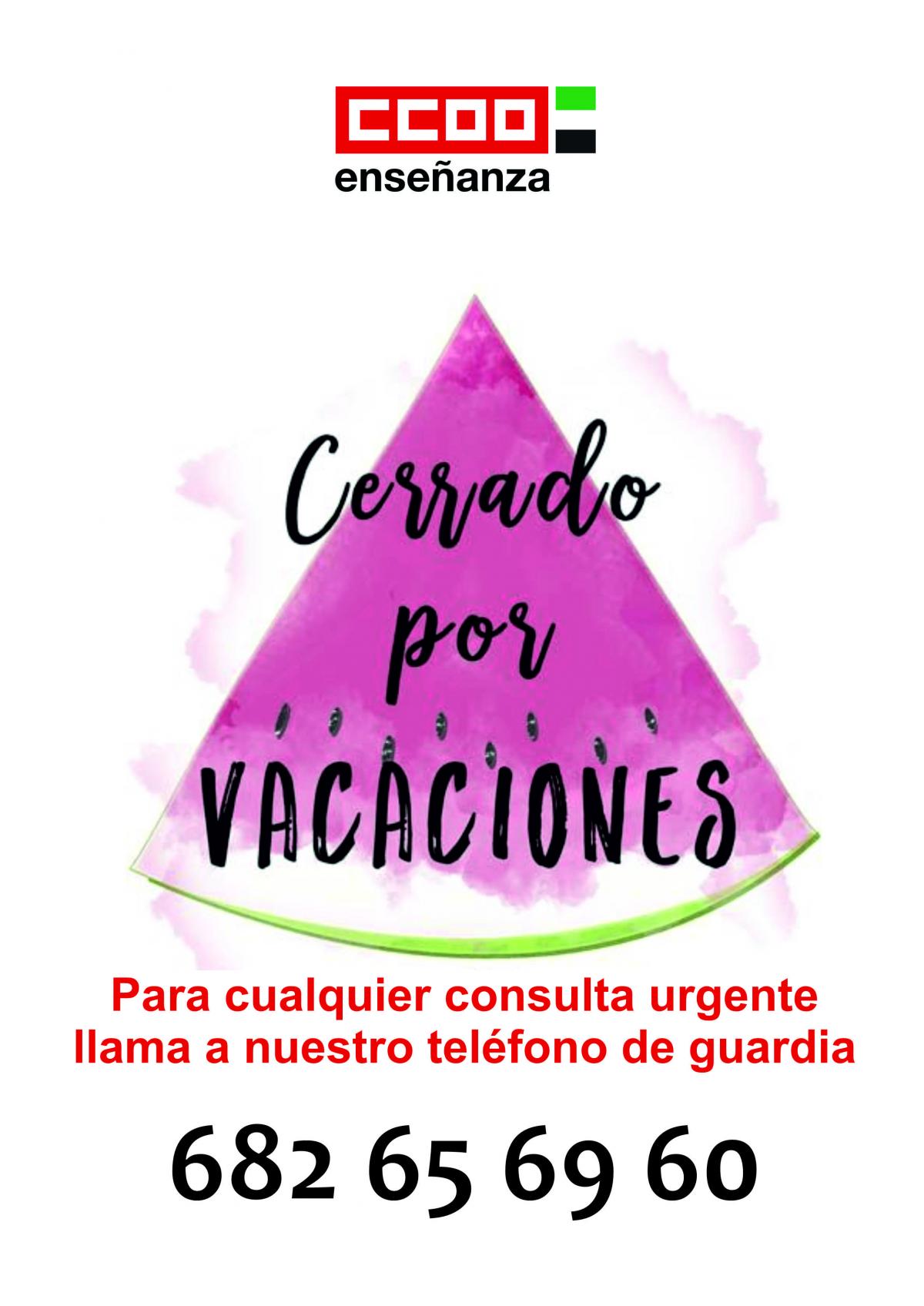 Teléfono de guardia para el mes de Agosto