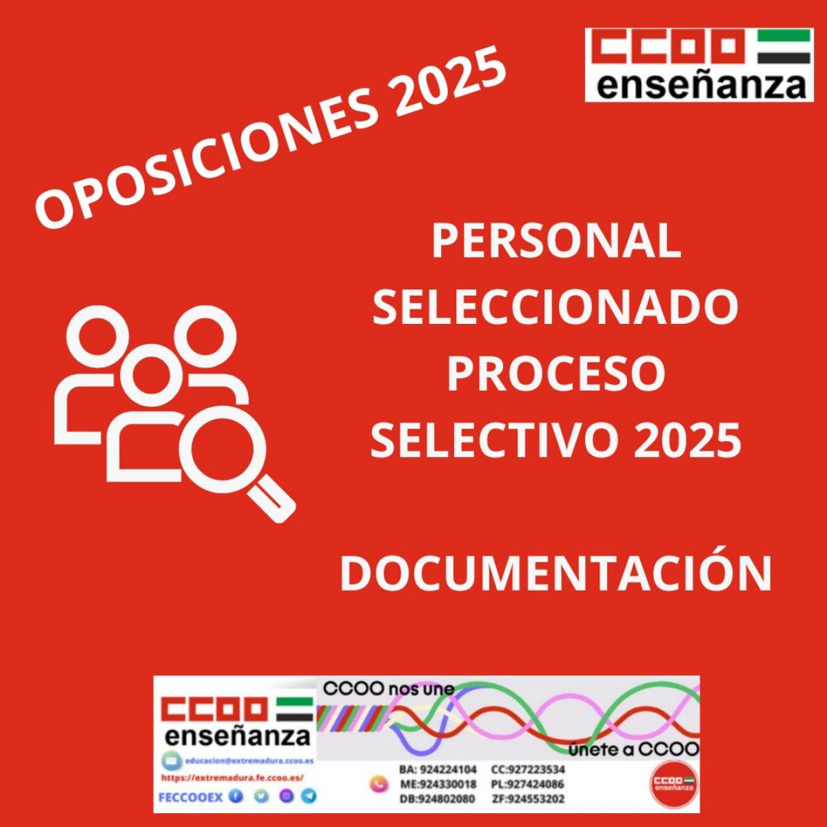Personal seleccionado proceso 2025