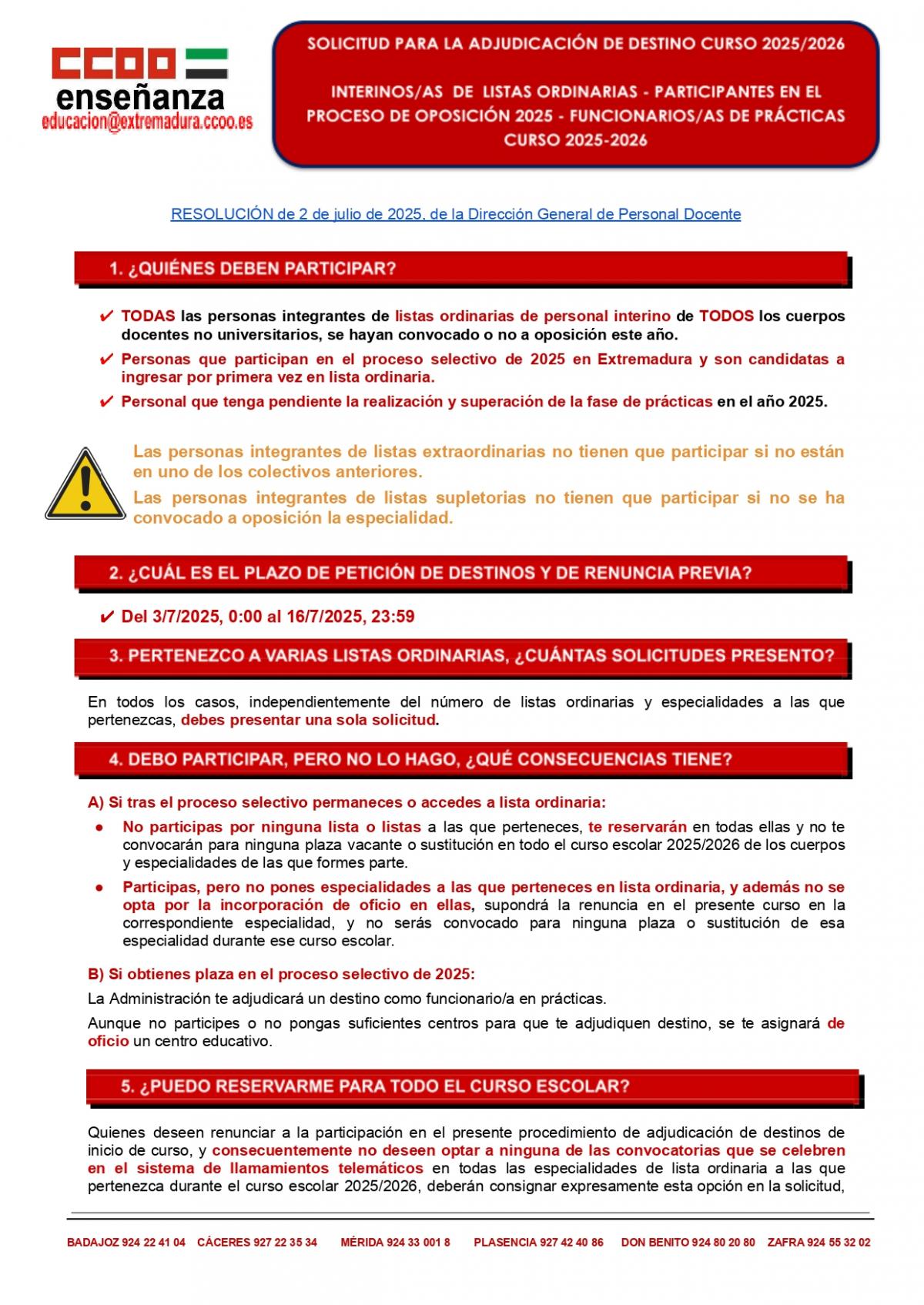 Peticion de destino curso 2025-2026