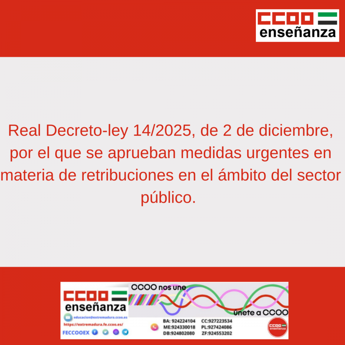 Real Decreto Ley. Medidas urgentes en materia de retribuciones en el ámbito del sector público