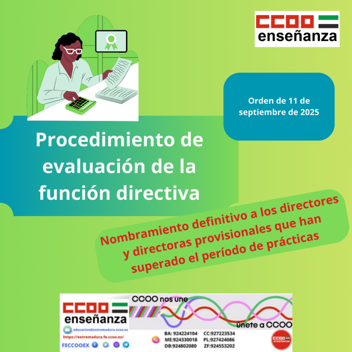 Nombramiento definitivo a los directores y directoras provisionales que han superado el período de prácticas