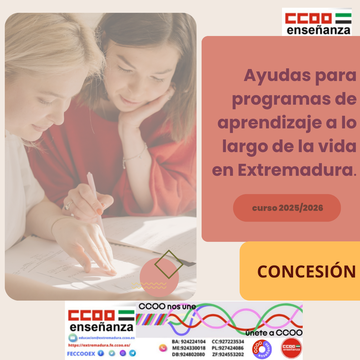 Concesión de ayudas para programas de aprendizaje a lo largo de la vida