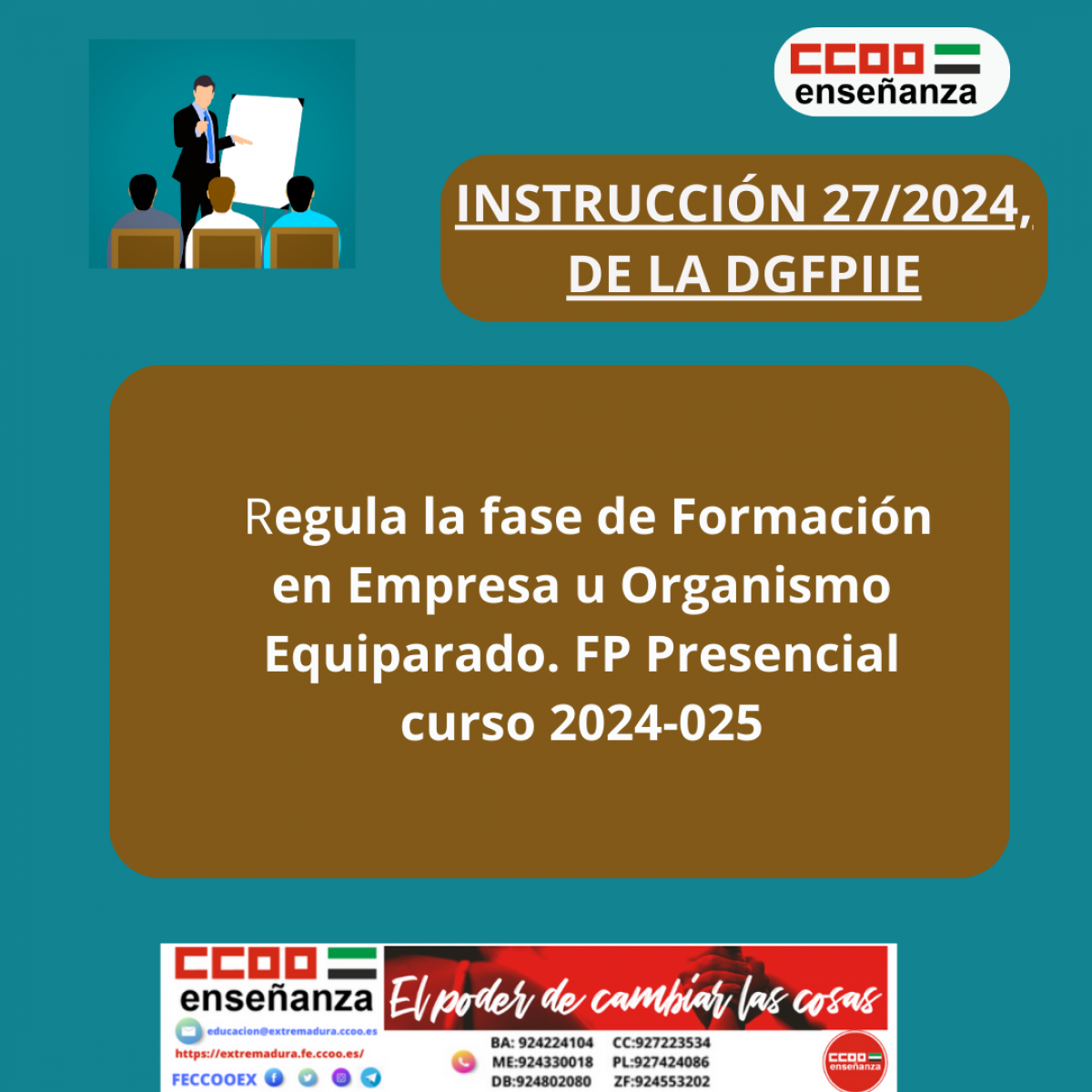 Formacin en Empresa u Organismo Equiparado. FP Presencial curso 2024-025